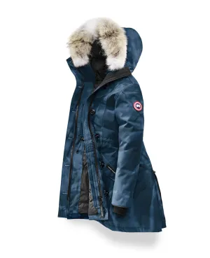 Rossclair Parka Abstract Blue Camo Womens