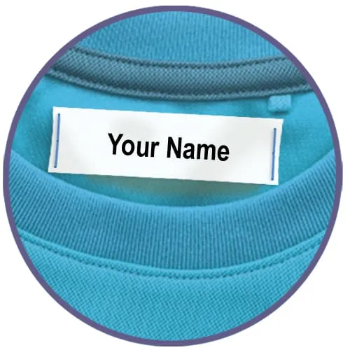 Sew On Clothing Labels, 1, 2 or 3 Line (Qty. 100)