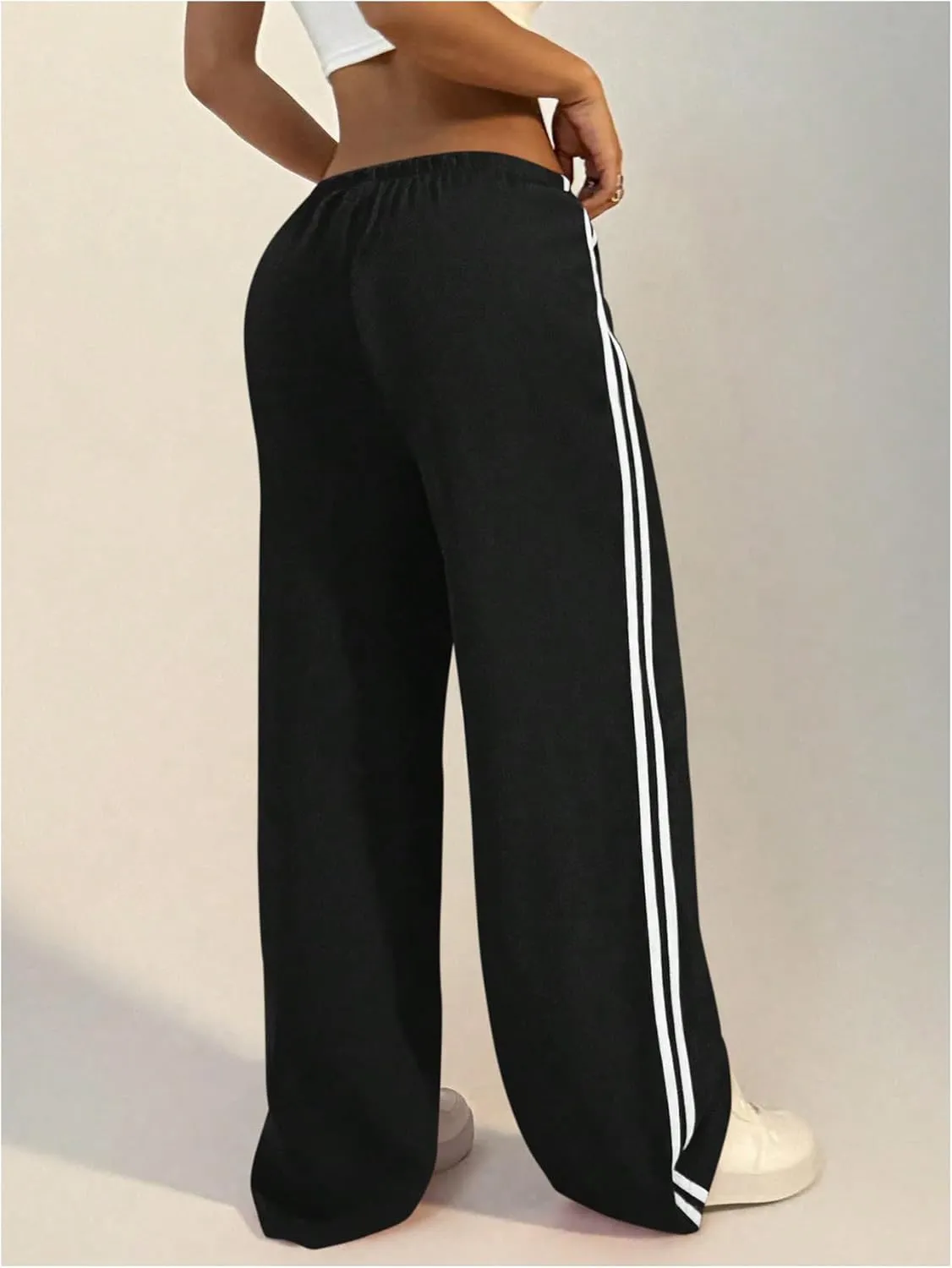 SHENHE Women's Wide Leg Loose Sweatpants Low Rise Y2k Drawstring Workout Sports Pants