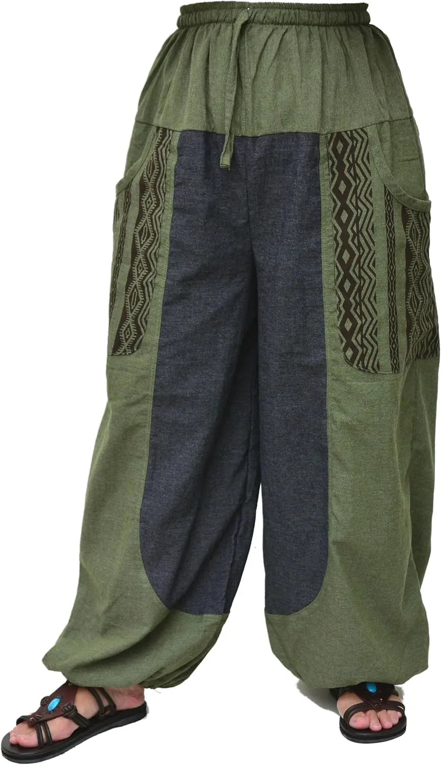 Siamrose Baggy Yoga Harem Pants Men Women Casual Lounge Trousers Two-Colored, 2 Pockets