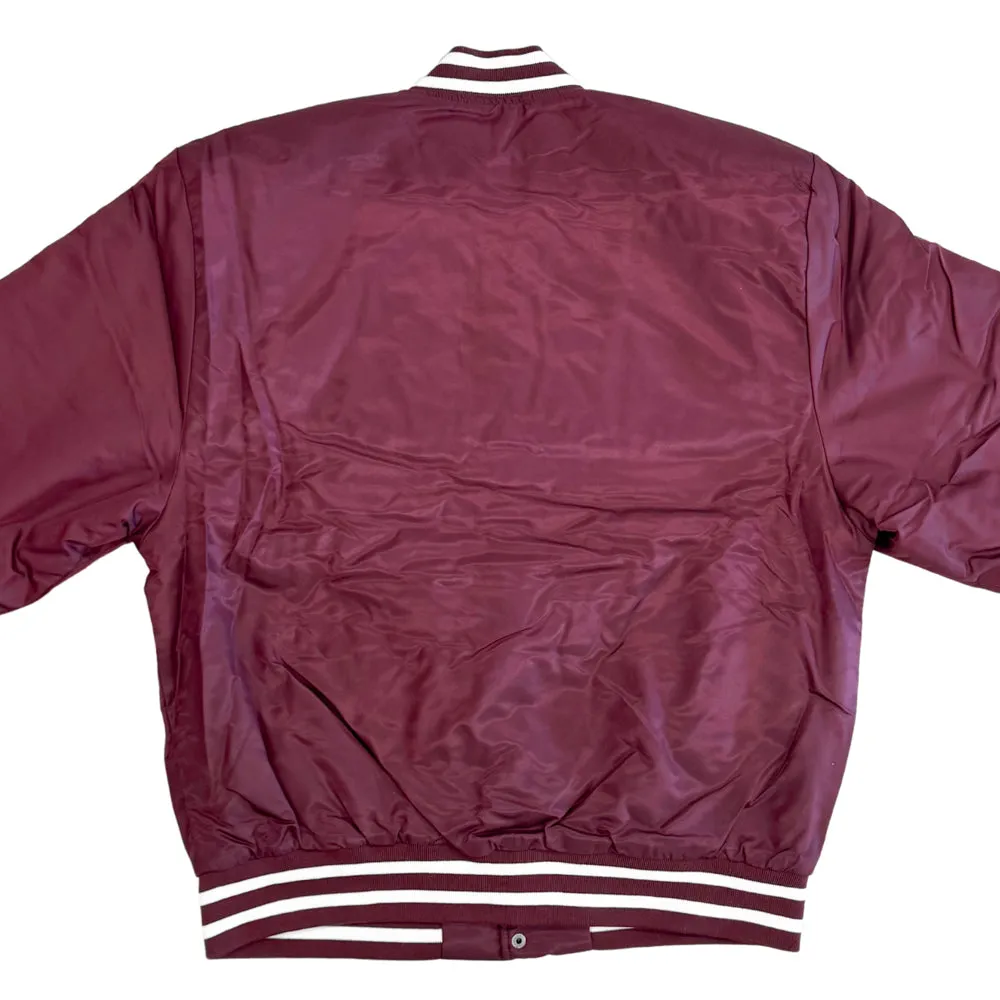 State Script Maroon Varsity Jacket