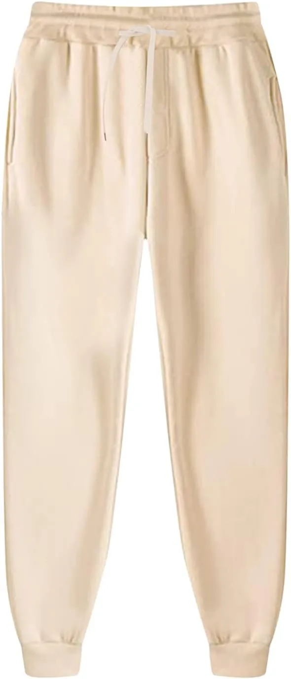 Sweatpants for Men Casual Baggy Work Hiking Joggers Athletic Jogging Running Pants Drawstring Stretch Waist Trouser