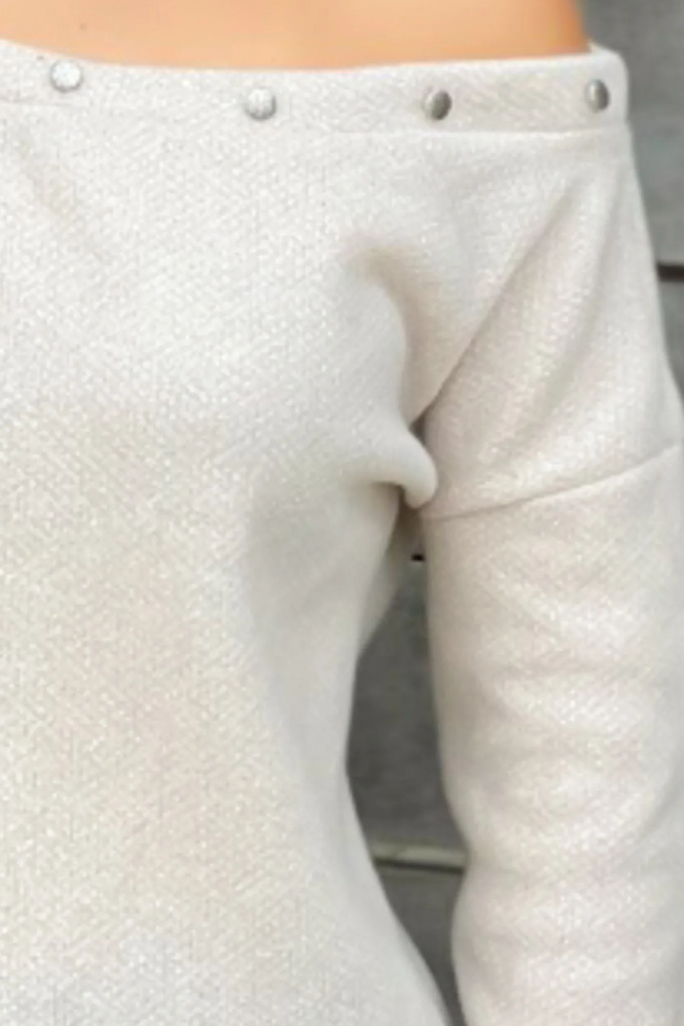 Taupe Sweater with Button Detail