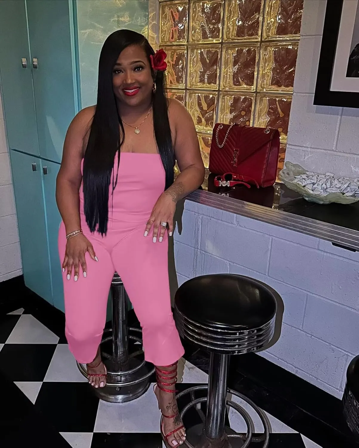 ThusFar Women 2 Piece Sets Halter Tops Flared Pants Outfits Sexy 2025 Summer Tracksuit Y2k Bodycon Jumpsuit Clubwear
