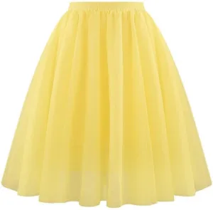 Tulle Midi Skirt Women Flowy Layered Skirt Ballet Skirt Evening Formal