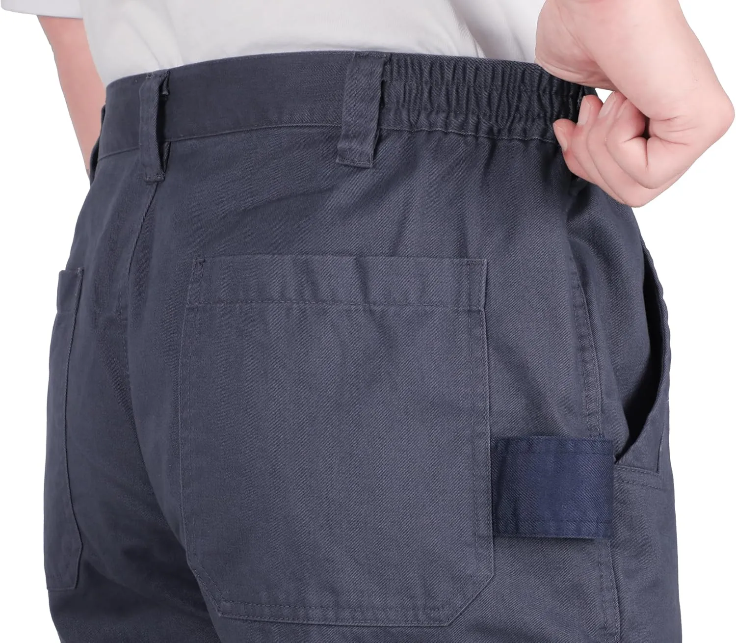 VATRENUS Men's FR Cargo Pants Flame Resistant Pants Lightweight 7.5oz 100% Cotton Fire Retardant Elastic Waist Pants