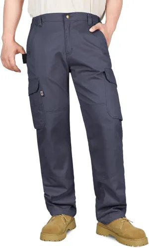 VATRENUS Men's FR Cargo Pants Flame Resistant Pants Lightweight 7.5oz 100% Cotton Fire Retardant Elastic Waist Pants