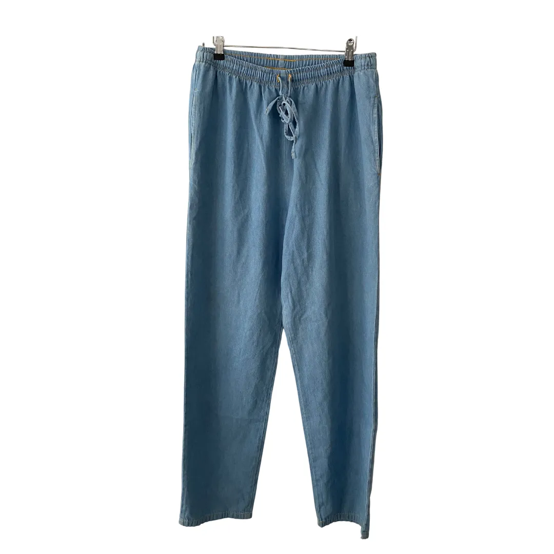 VINTAGE Lightweight Denim Jog Pants Blue SIZE 14