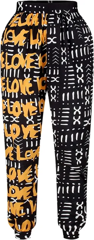 Women's African Dashiki Ankara Trousers Boho Floral Casual Loose Baggy Harem Hippie Lounge Pants