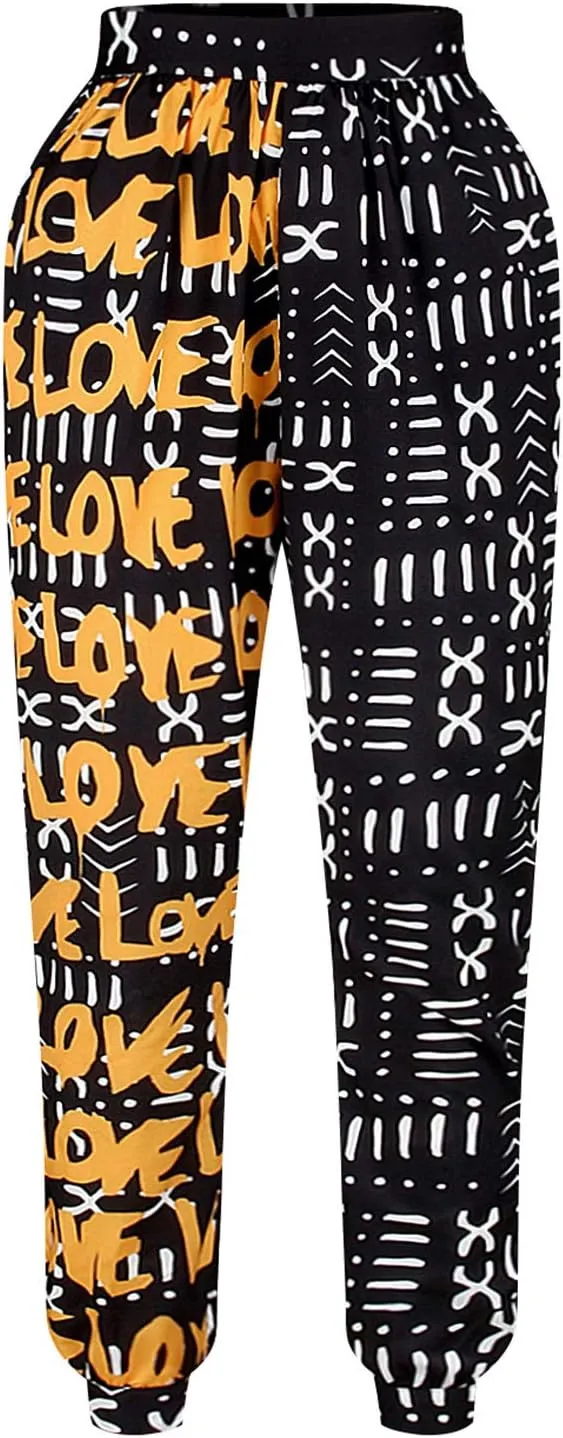 Women's African Dashiki Ankara Trousers Boho Floral Casual Loose Baggy Harem Hippie Lounge Pants