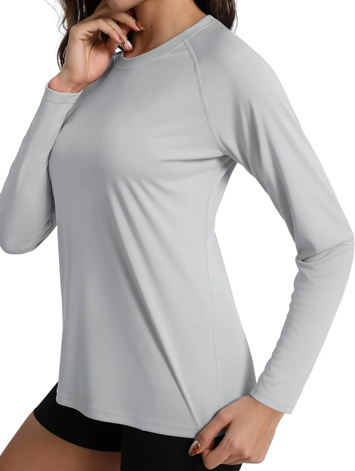 Women's Long Sleeve Shirt UPF 50  UV Sun Protection Rash Guard Lightweight Quick Dry Hiking Workout Tops