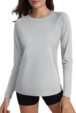 Women's Long Sleeve Shirt UPF 50  UV Sun Protection Rash Guard Lightweight Quick Dry Hiking Workout Tops
