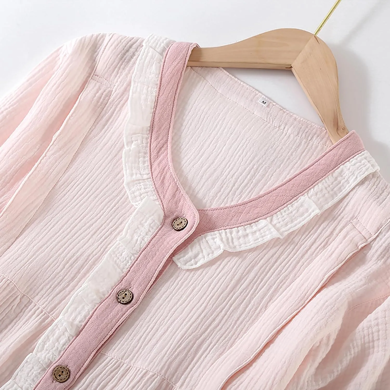 Womens Postpartum Maternity Pajamas 2 Piece Sets Ruffle Long Sleeve Nursing Tops with Pockets and Pants