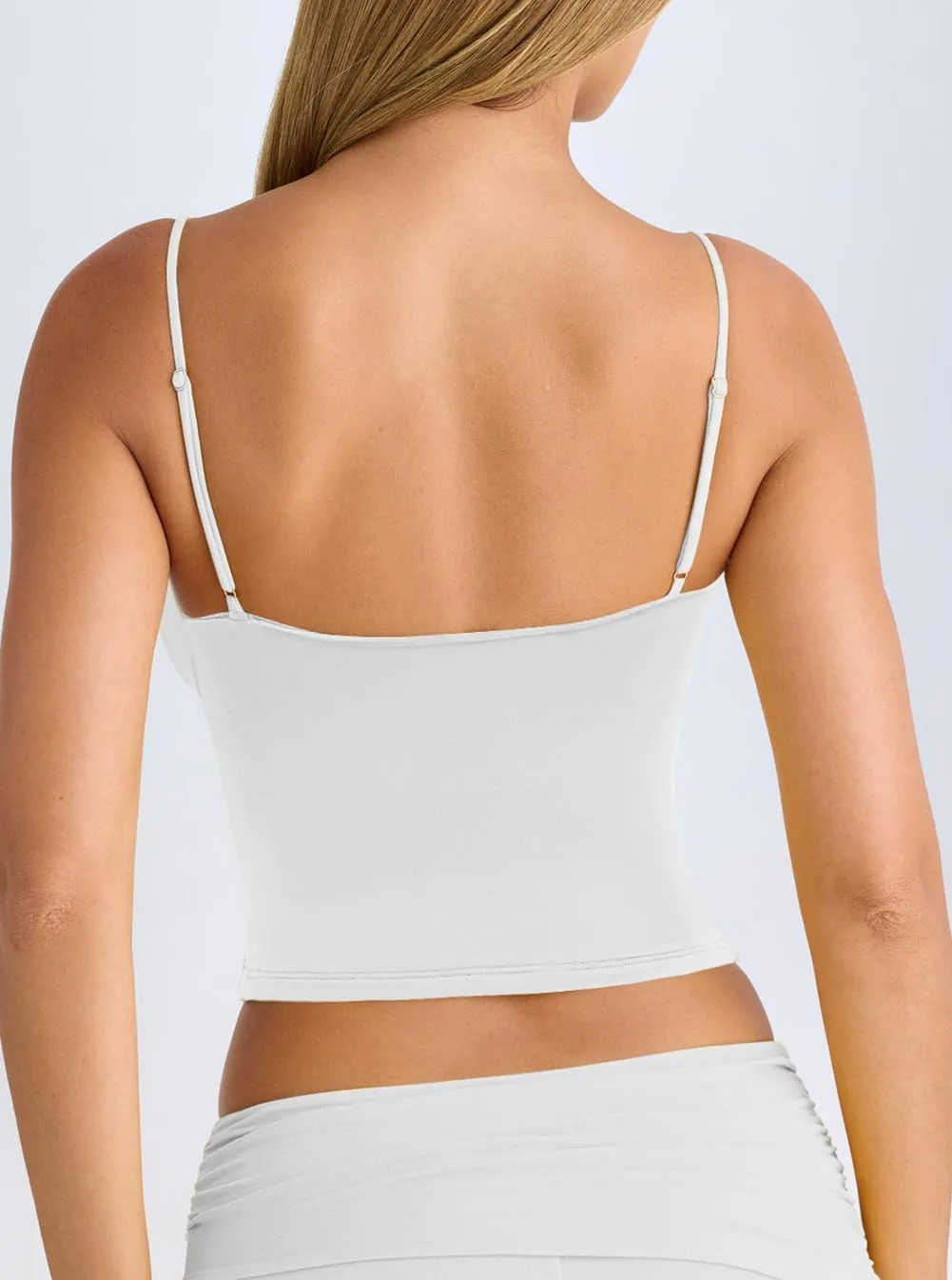 Women's Sexy Lace V Neck Spaghetti Strap Tank Top Sleeveless Double Lined Fitted Going Out Camisole Tops