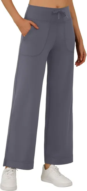 Women's Wide Leg Pants with Pockets High Waisted Lounge Yoga Pant Sweatpants Pajama Workout Loose Pant