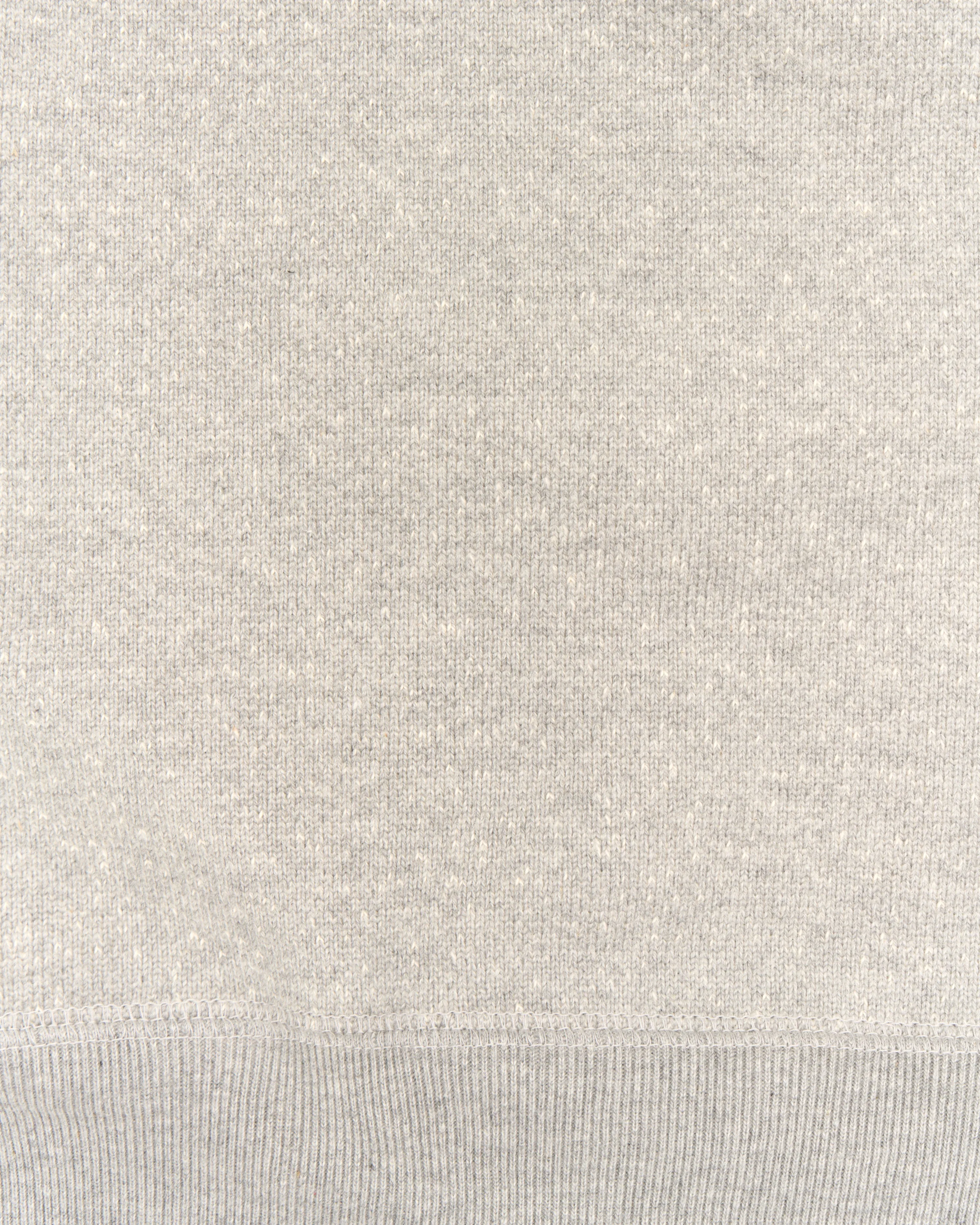 Wonder Looper 876gsm Double Heavyweight French Terry Pullover Crew Neck - Heather Grey