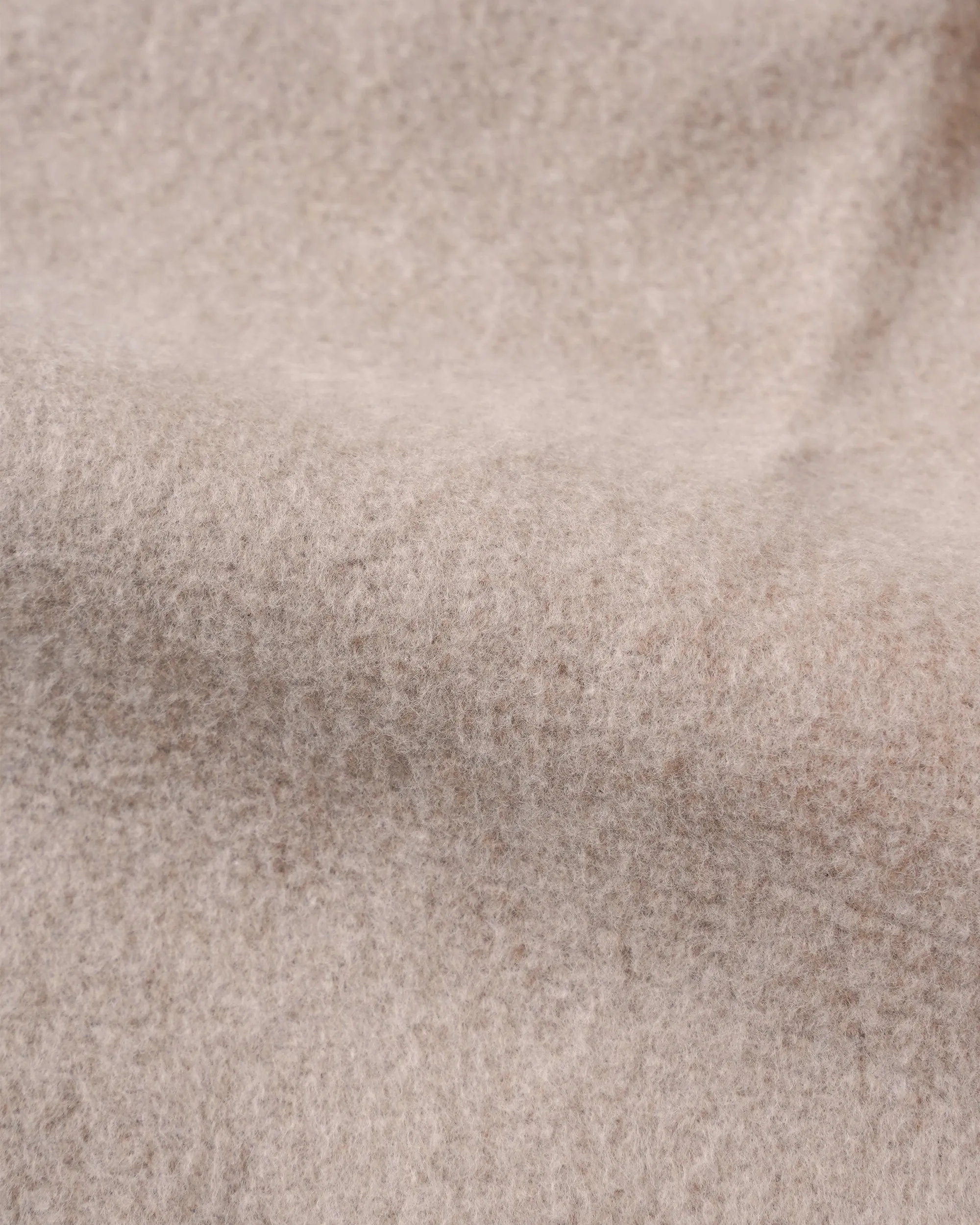 Wonder Looper Fleeced Foxfibre® Pullover Crew Neck - Heather Grey