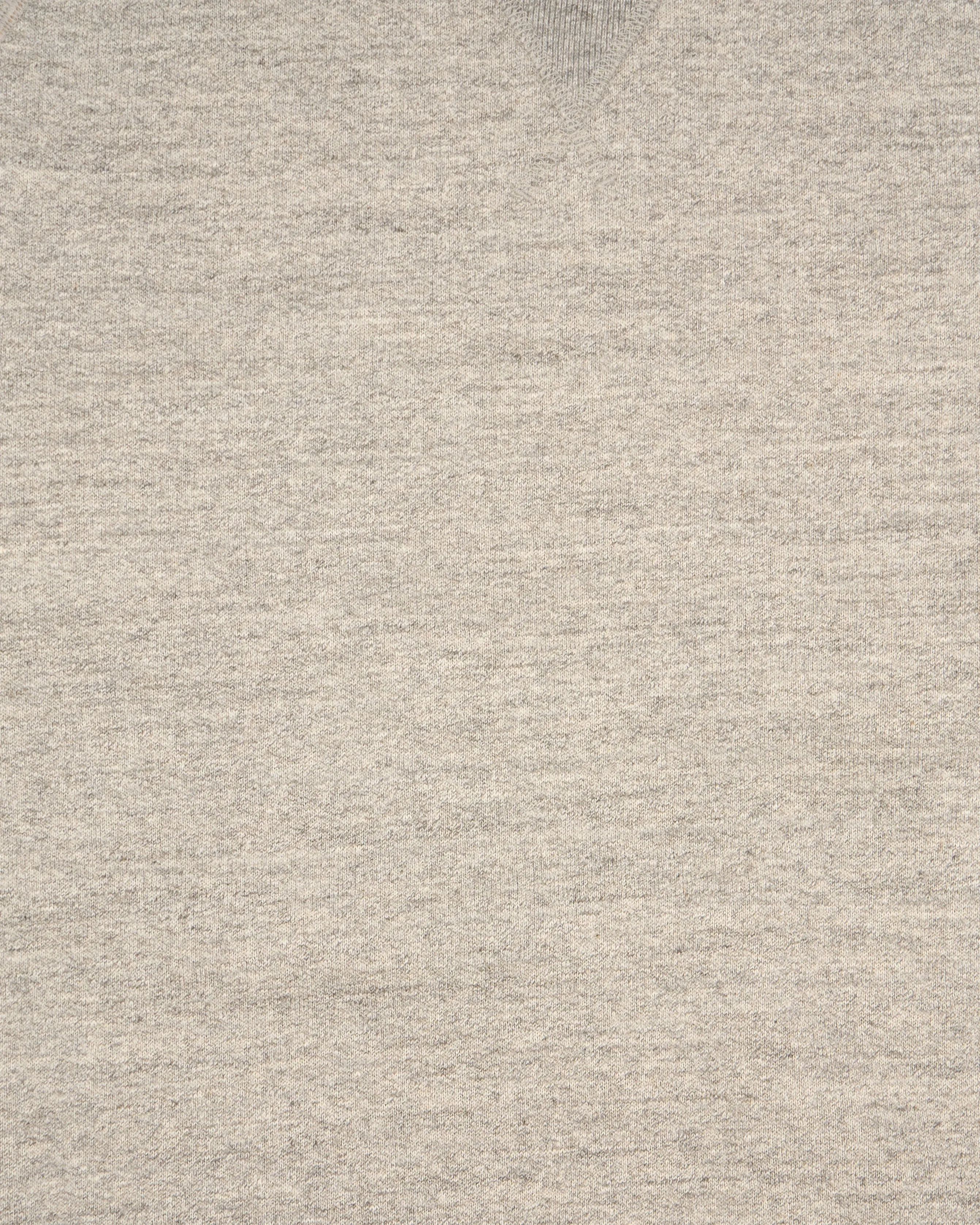 Wonder Looper Fleeced Foxfibre® Pullover Crew Neck - Heather Grey