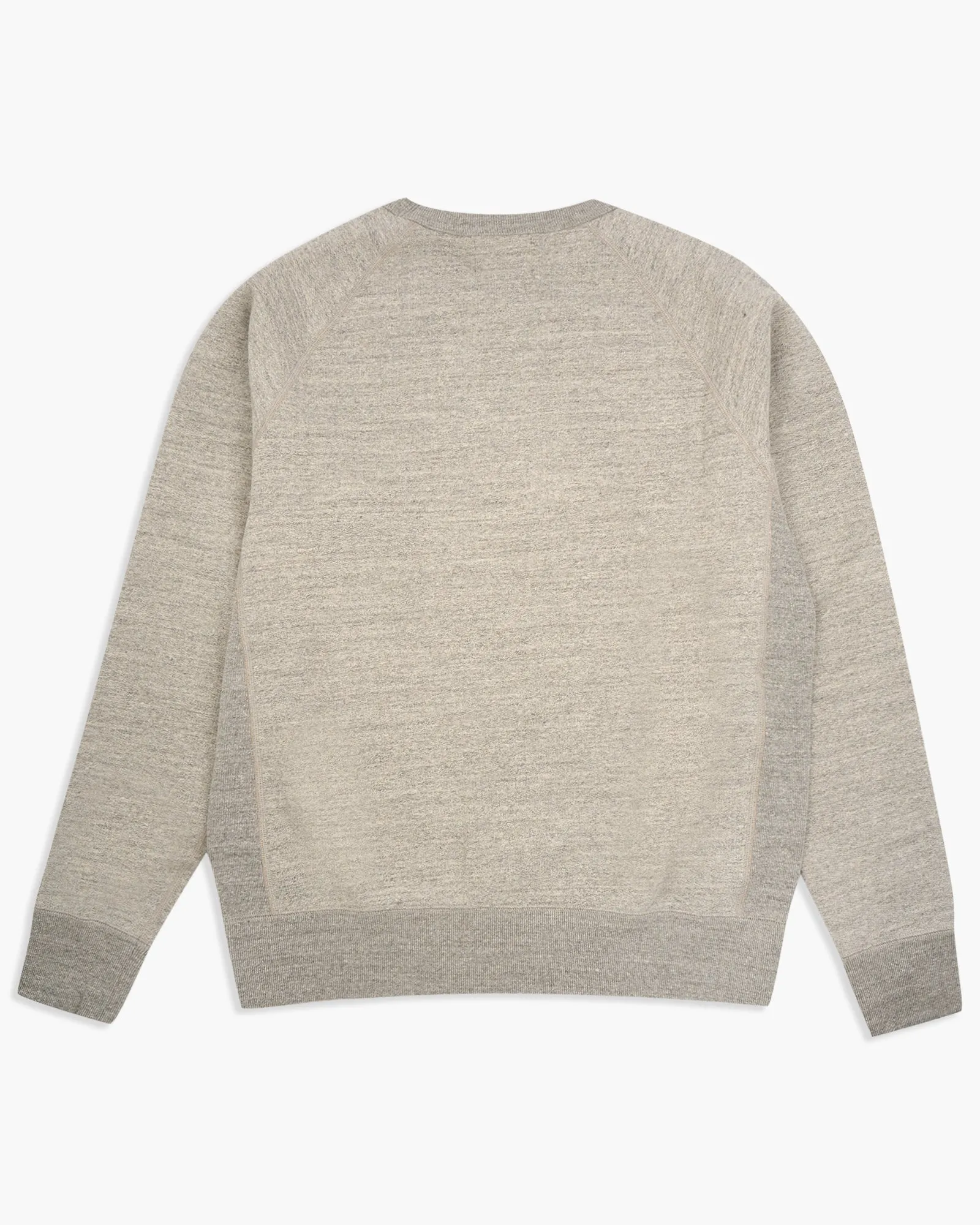 Wonder Looper Fleeced Foxfibre® Pullover Crew Neck - Heather Grey