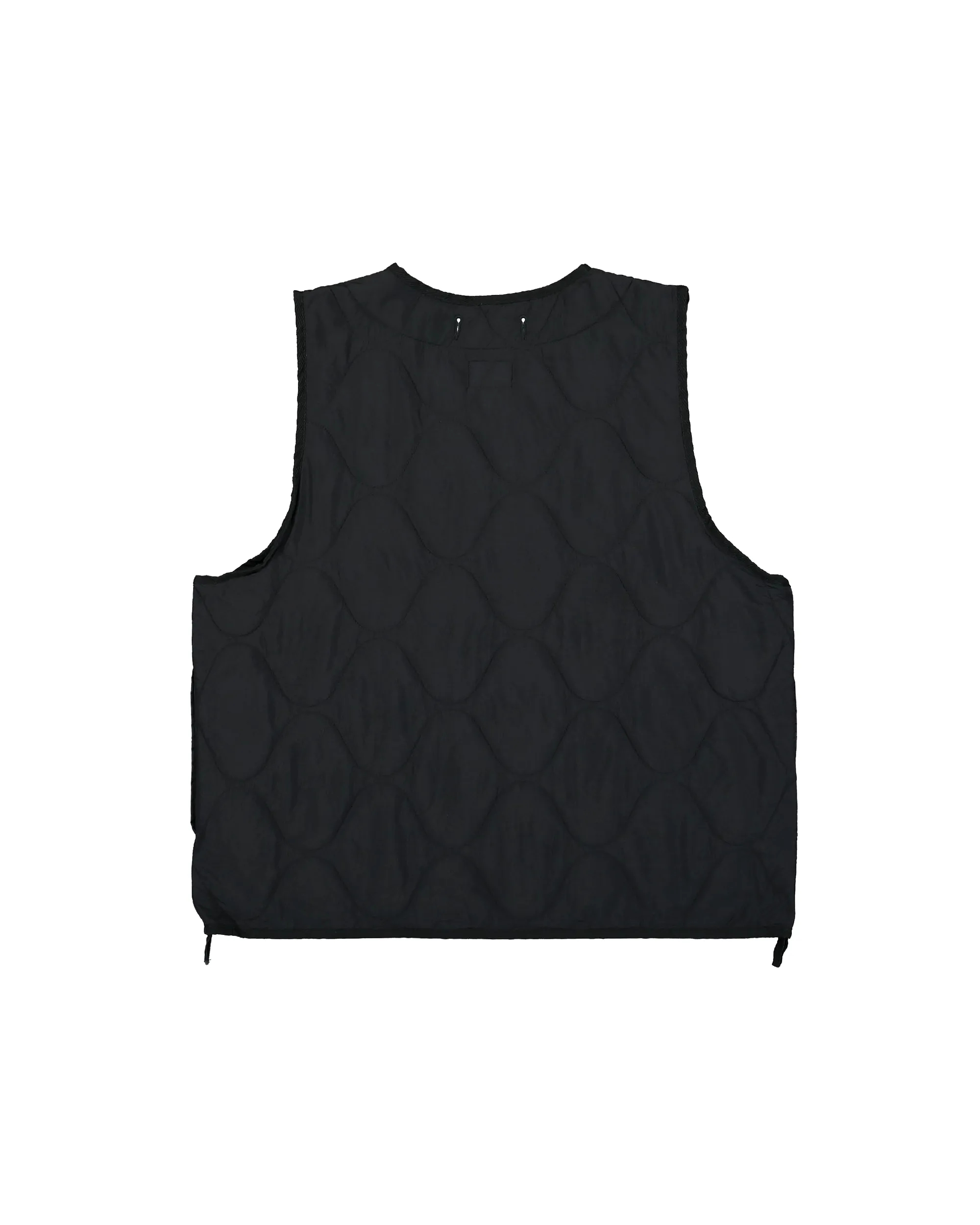 Woven Insulated Military Vest - Black / Black