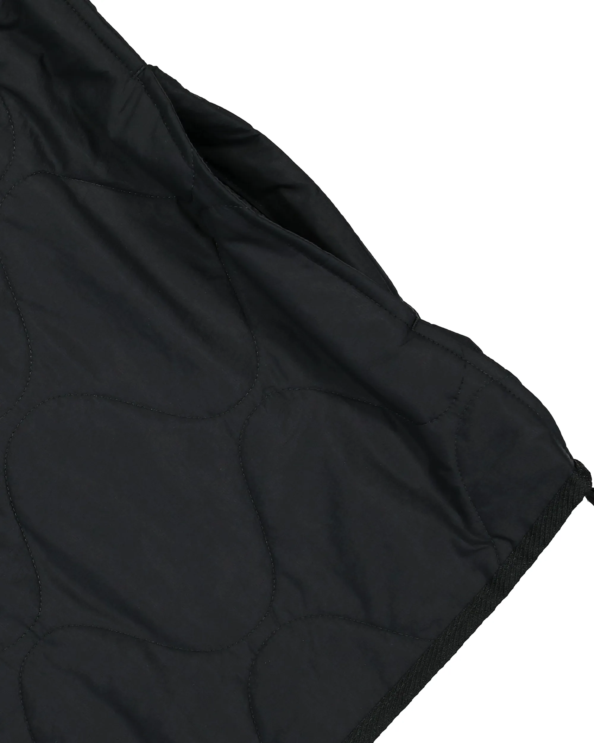 Woven Insulated Military Vest - Black / Black